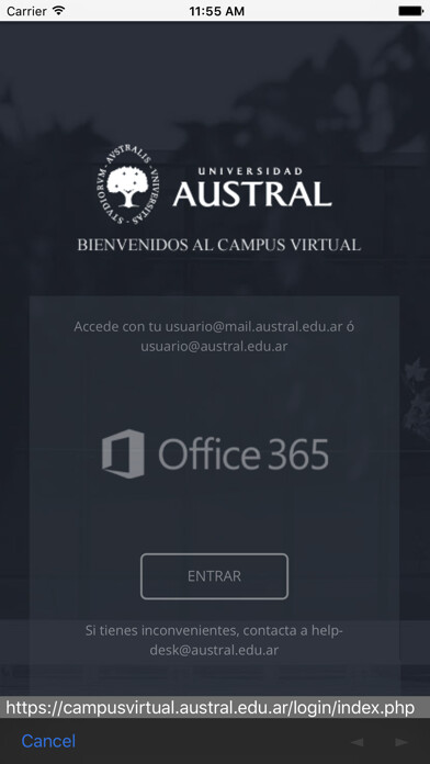 Emulate iPhone app Campus Virtual Univ. Austral using MyAndroid Emulate iPhone app Campus Virtual Univ. Austral using MyAndroid