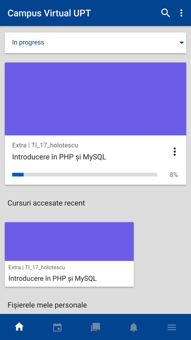 Emulate iPhone app Campus Virtual UPT using MyAndroid