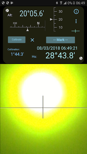 Emulate iPhone app CamSextant using MyAndroid