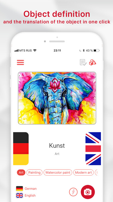 Emulate iPhone app Cam Translator photo translate using MyAndroid