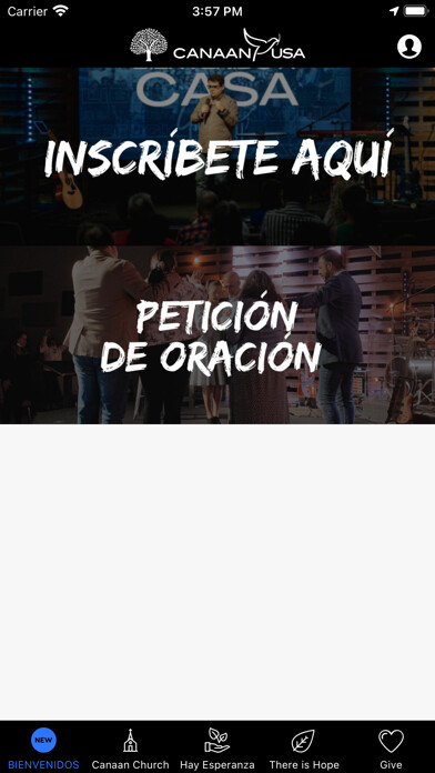 Emulate iPhone app Canaan Church Miami using MyAndroid