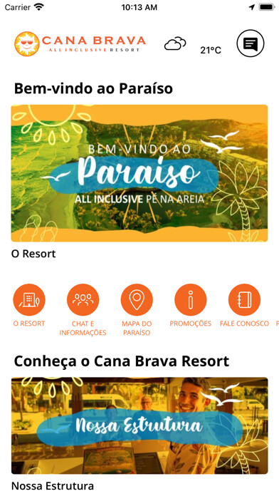 Emulate iPhone app Cana Brava Resort using MyAndroid