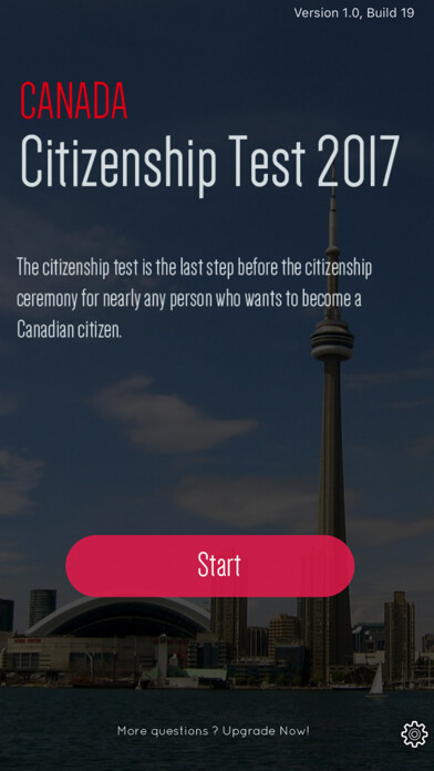 Emulate iPhone app Canada Citizenship 2017 - All Questions using MyAndroid