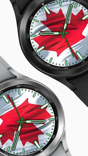 Run android online APK Canada Flag Animated Watch Face from MyAndroid or emulate Canada Flag Animated Watch Face using MyAndroid
