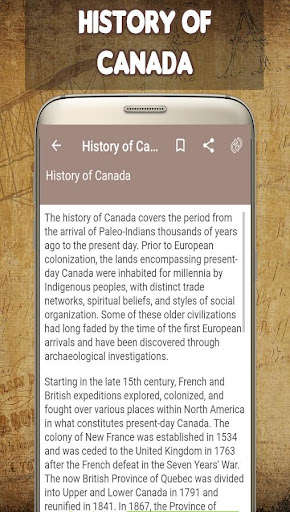 Run android online APK Canada History from MyAndroid or emulate Canada History using MyAndroid