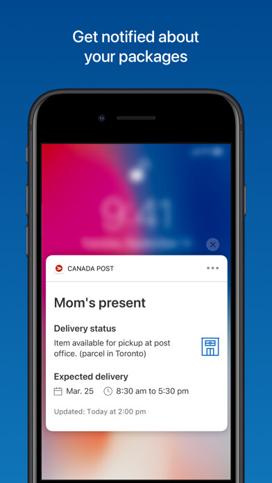 Emulate iPhone app Canada Post using MyAndroid