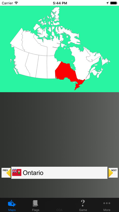 Emulate iPhone app Canada Province Flags, Maps, Info using MyAndroid Emulate iPhone app Canada Province Flags, Maps, Info using MyAndroid