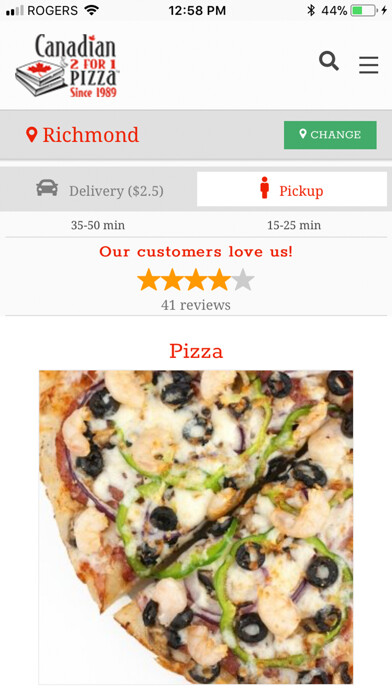 Emulate iPhone app Canadian 2 for 1 Pizza using MyAndroid Emulate iPhone app Canadian 2 for 1 Pizza using MyAndroid