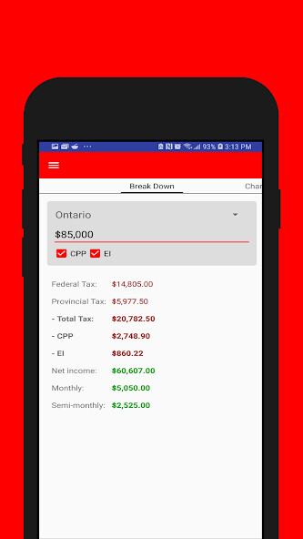 Run android online APK Canadian Pay Cheque Calculator from MyAndroid or emulate Canadian Pay Cheque Calculator using MyAndroid