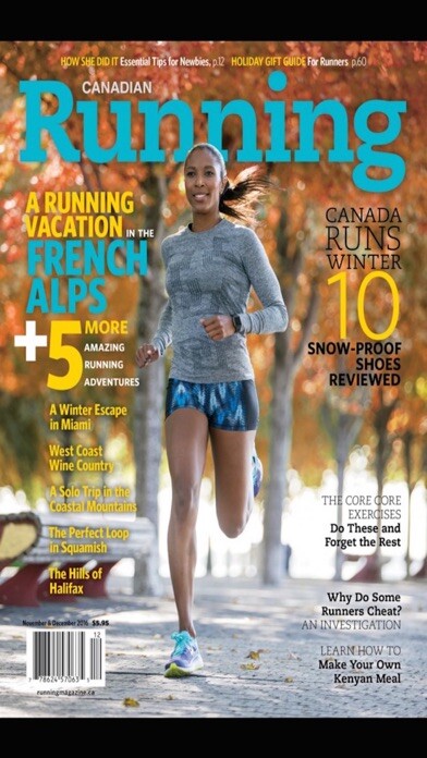 Emulate iPhone app Canadian Running Magazine using MyAndroid