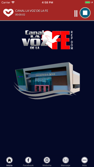 Emulate iPhone app Canal La Voz de La Fe using MyAndroid