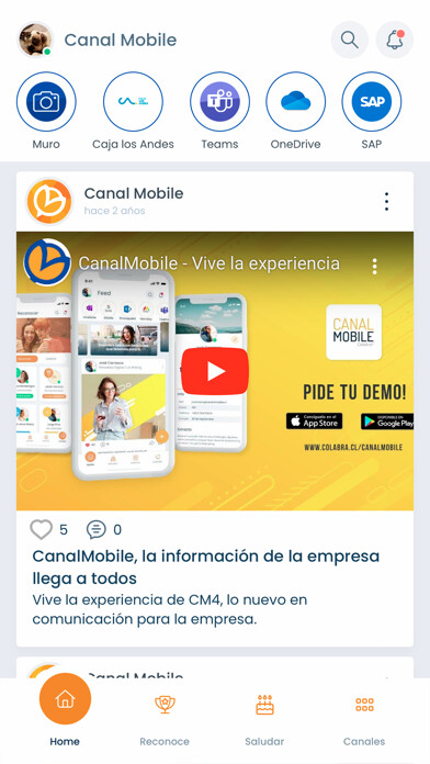 Emulate iPhone app CanalMobile using MyAndroid
