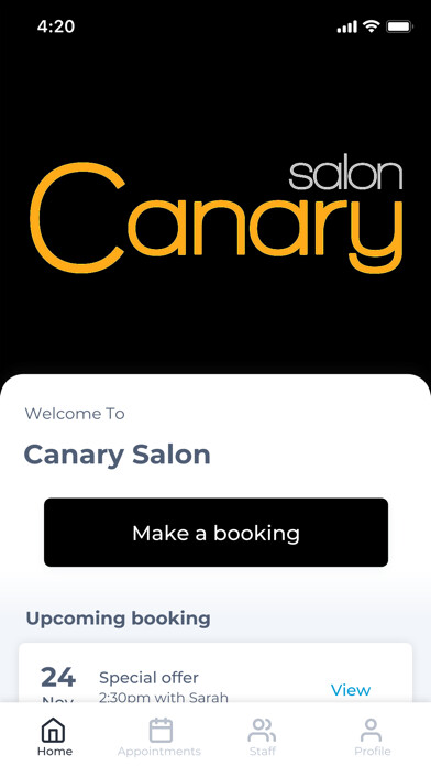 Emulate iPhone app Canary Salon using MyAndroid Emulate iPhone app Canary Salon using MyAndroid