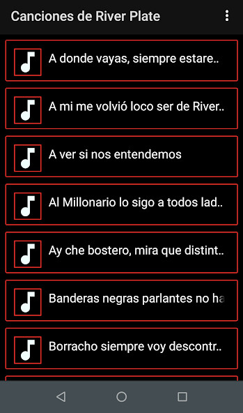 Run android online APK Canciones de River Plate from MyAndroid or emulate Canciones de River Plate using MyAndroid