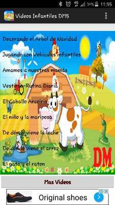 Emulate Android APK Canciones Infantiles en Videos