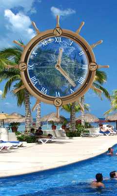 Emulate Android APK Cancun Mexico Beach Clock LWP
