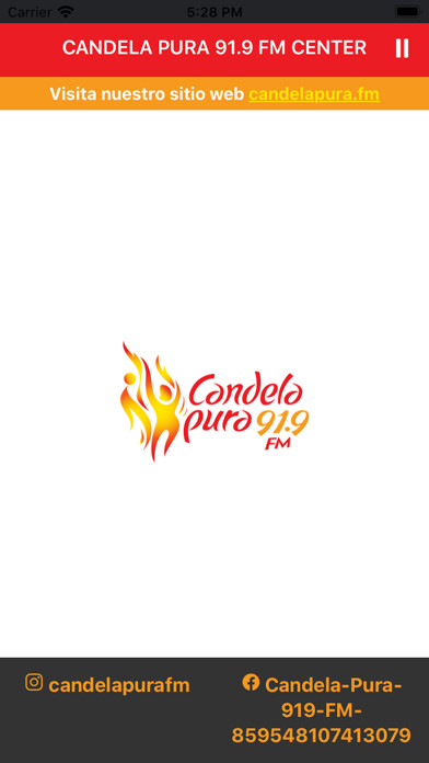 Emulate iPhone app CANDELA PURA 91.9 FM CENTER using MyAndroid Emulate iPhone app CANDELA PURA 91.9 FM CENTER using MyAndroid