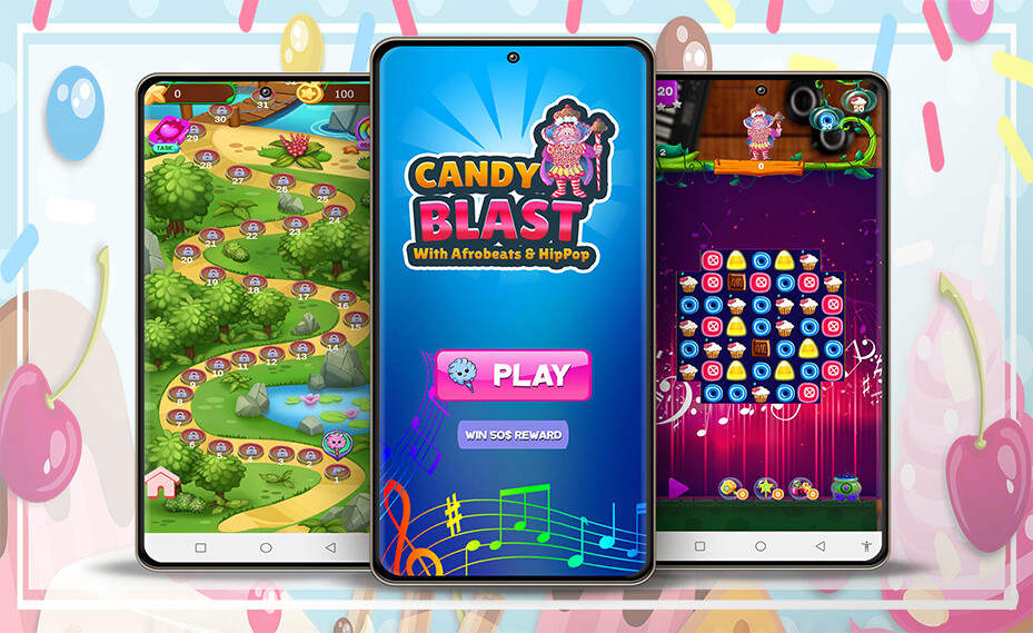 Run android online APK Candy Blast Afrobeats & HipPop from MyAndroid or emulate Candy Blast Afrobeats & HipPop using MyAndroid