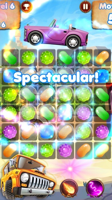 Emulate iPhone app Candy Cars - fun games for kids & car games race using MyAndroid Emulate iPhone app Candy Cars - fun games for kids & car games race using MyAndroid