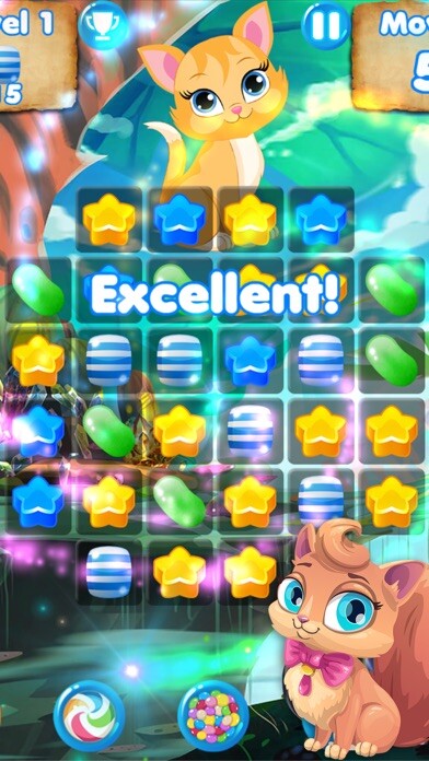 Emulate iPhone app Candy Cats - Cat games and puzzle using MyAndroid