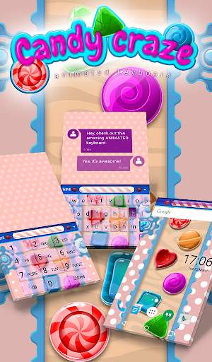 Emulate Android APK Candy Craze Animated Keyboard