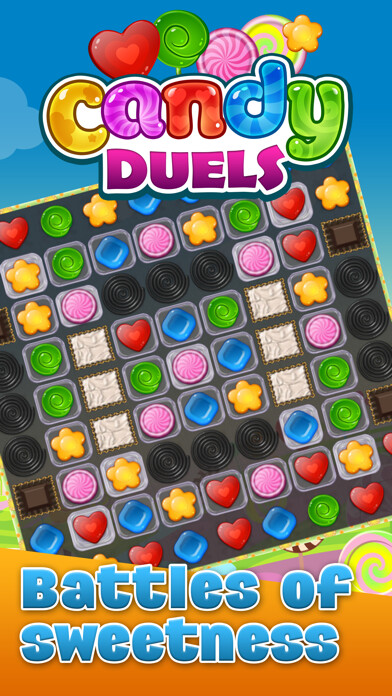 Emulate iPhone app Candy Duels: Match 3 Puzzle hd using MyAndroid