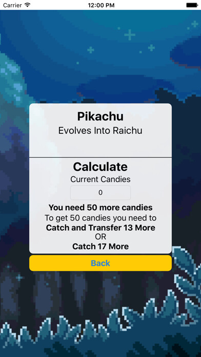 Emulate iPhone app Candy Evolution Calculator For Pokémon GO using MyAndroid Emulate iPhone app Candy Evolution Calculator For Pokémon GO using MyAndroid