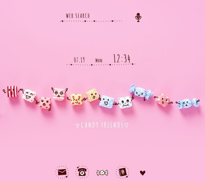 Run android online APK Candy Friends Theme +HOME from MyAndroid or emulate Candy Friends Theme +HOME using MyAndroid