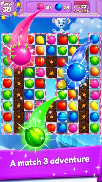 Emulate iPhone app Candy Fruit Match 3 using MyAndroid