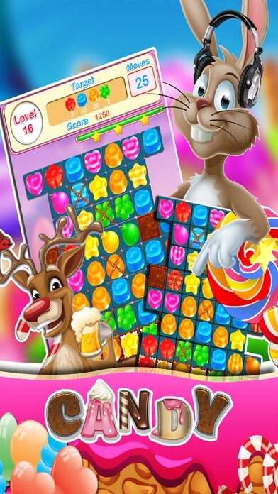Emulate iPhone app Candy Heroes Match 3 game using MyAndroid