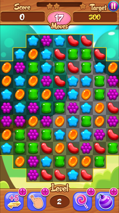 Emulate iPhone app Candy Jelly Fruit Blast : Match 3 Games Mania using MyAndroid