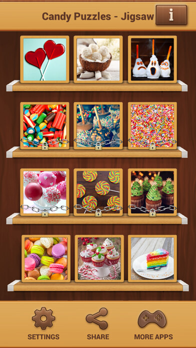 Emulate iPhone app Candy Jigsaw Puzzles  - Fun Matching Games using MyAndroid