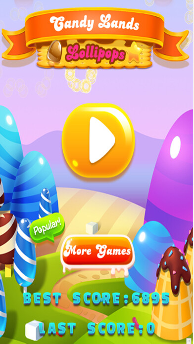 Emulate iPhone app Candy Lollipops Match 3 using MyAndroid