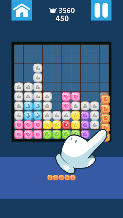 Emulate iPhone app Candy Shapes-Free Puzzle Maker using MyAndroid