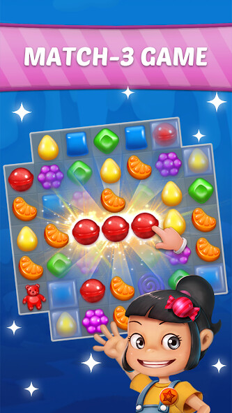 Run android online APK Candy Sweet Story: Candy Match 3 Puzzle from MyAndroid or emulate Candy Sweet Story: Candy Match 3 Puzzle using MyAndroid