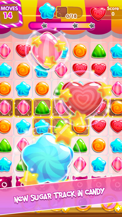 Emulate iPhone app Candy Valley Mania - Match 3 Crush Blast Puzzle using MyAndroid