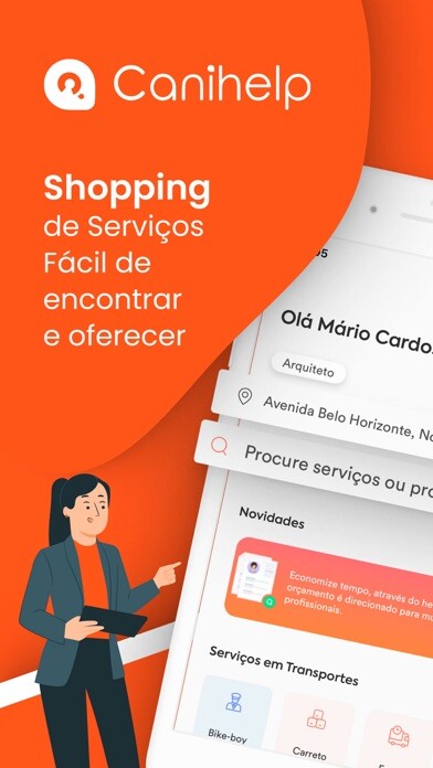Emulate iPhone app Canihelp: Shopping de Serviços using MyAndroid