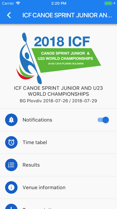 Emulate iPhone app CanoeInfo.com App using MyAndroid