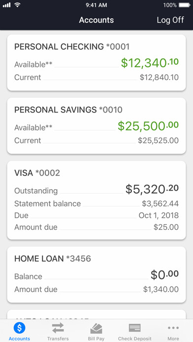 Emulate iPhone app Canopy Credit Union Mobile using MyAndroid