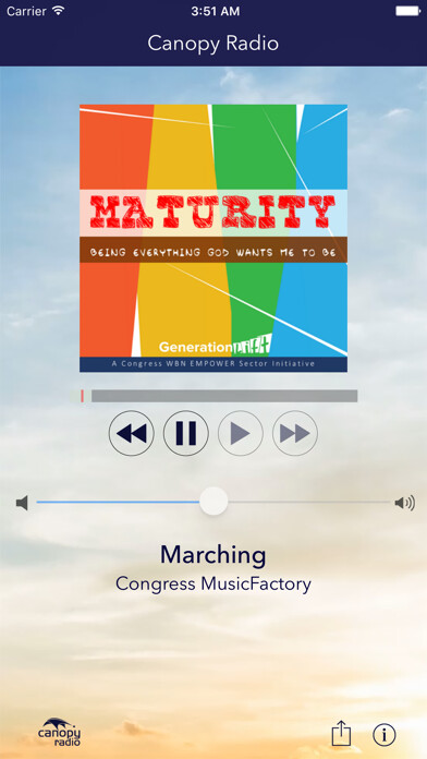 Emulate iPhone app Canopy Radio using MyAndroid