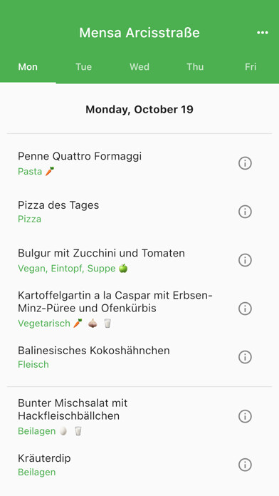 Emulate iPhone app Canteens Munich using MyAndroid Emulate iPhone app Canteens Munich using MyAndroid