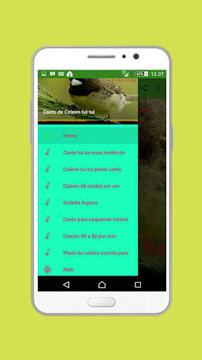Run android online APK Canto de Coleiro tui tui from MyAndroid or emulate Canto de Coleiro tui tui using MyAndroid