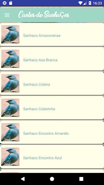 Run android online APK Cantos de Sanhaço from MyAndroid or emulate Cantos de Sanhaço using MyAndroid Run android online APK Cantos de Sanhaço from MyAndroid or emulate Cantos de Sanhaço using MyAndroid