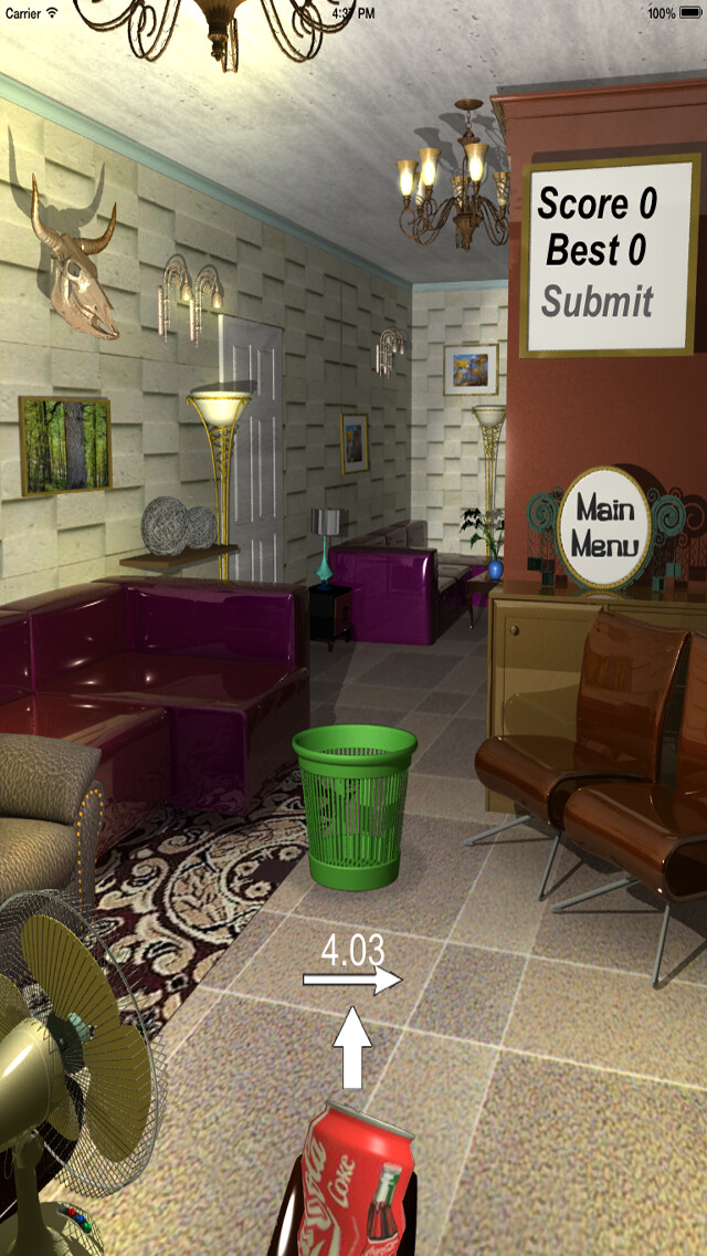 Emulate iPhone app Can Toss Lite using MyAndroid