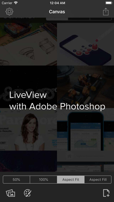 Emulate iPhone app Canvas for Photoshop using MyAndroid