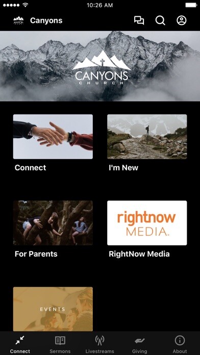 Emulate iPhone app Canyons Church using MyAndroid Emulate iPhone app Canyons Church using MyAndroid