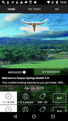 Run android online APK Canyon Springs Golf Tee Times from MyAndroid or emulate Canyon Springs Golf Tee Times using MyAndroid Run android online APK Canyon Springs Golf Tee Times from MyAndroid or emulate Canyon Springs Golf Tee Times using MyAndroid