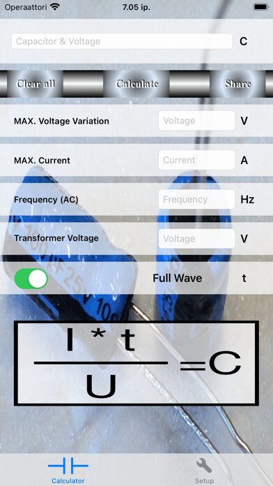 Emulate iPhone app CapacitorCalc using MyAndroid Emulate iPhone app CapacitorCalc using MyAndroid