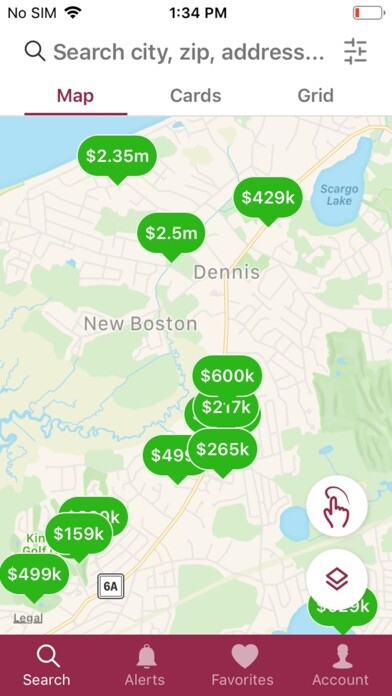 Emulate iPhone app Cape Cod Properties using MyAndroid Emulate iPhone app Cape Cod Properties using MyAndroid