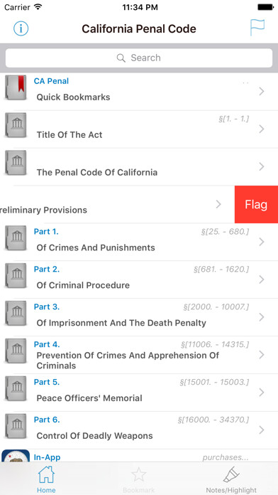 Emulate iPhone app CA Penal Code (California) using MyAndroid Emulate iPhone app CA Penal Code (California) using MyAndroid